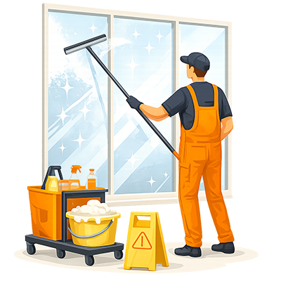 Fensterreinigung Illustration