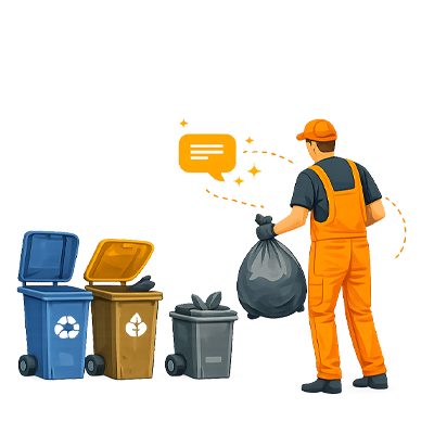 Mülltonnen Illustration